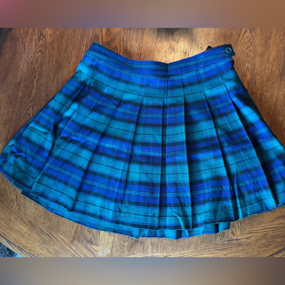 Green Plaid Skirt